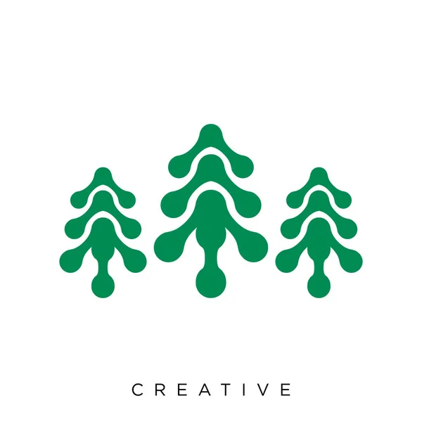 Дерево Цифровий Логотип Дизайн Вектор Значок Символ — стоковий вектор