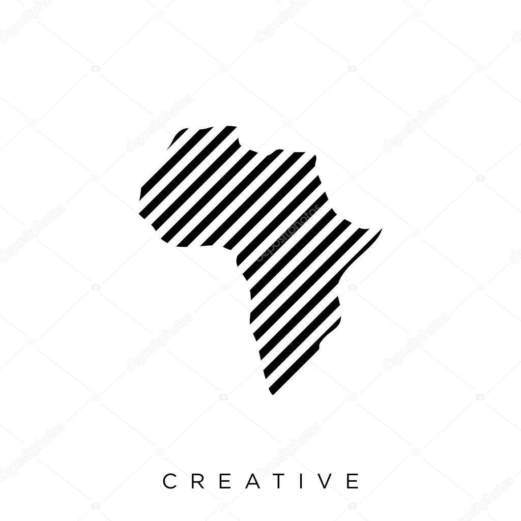 Africa logo line design vector icon symbol