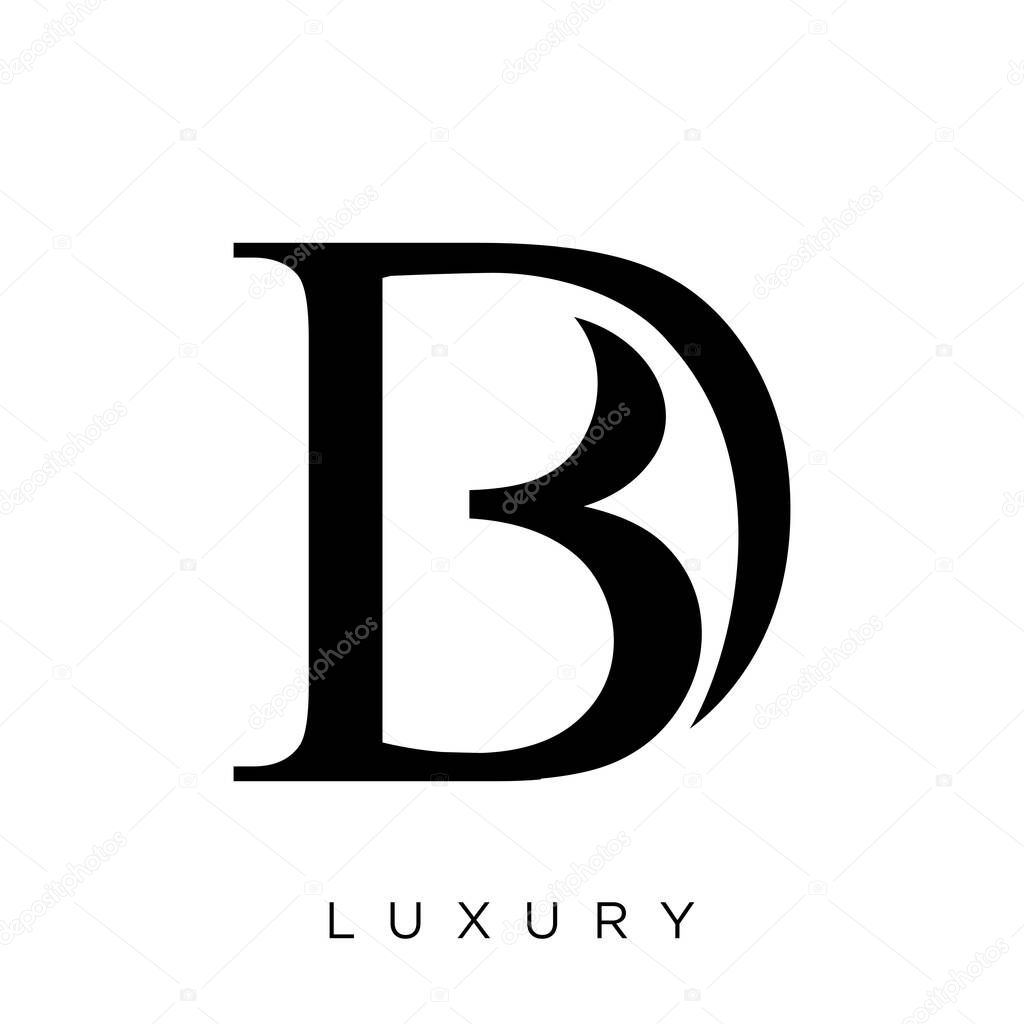 Bd logo luxury design vector icon symbol