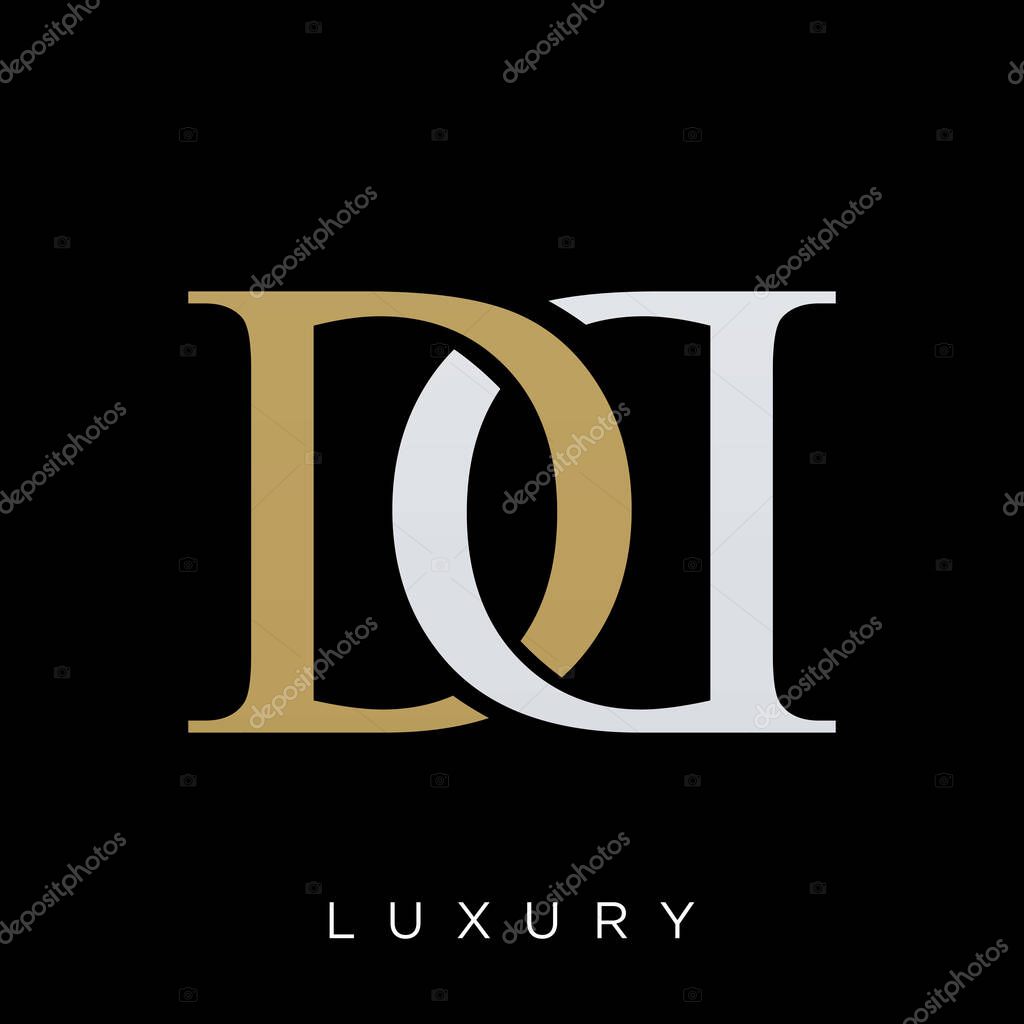 Dd logo design vector icon symbol luxury
