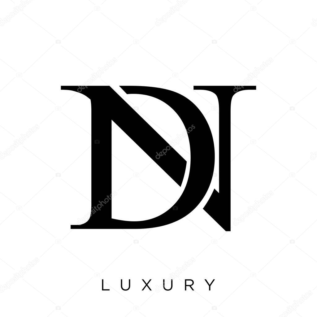 Dn or nd logo design vector icon symbol luxury