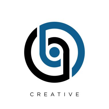 bq daire logo tasarımı vektör simgesi