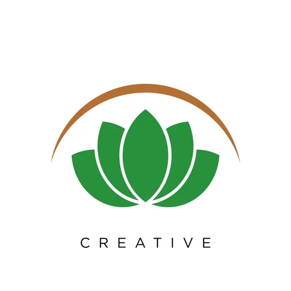 Лотос Абстрактний Логотип Дизайн Вектор Значок Символ — стоковий вектор