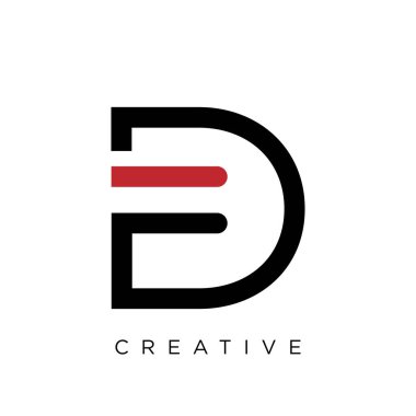 FD logo tasarımı vektör simgesi