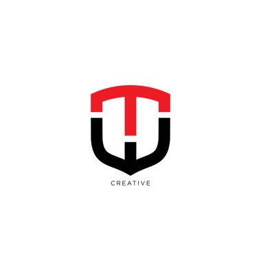 TW kalkan logo tasarımı vektör simgesi