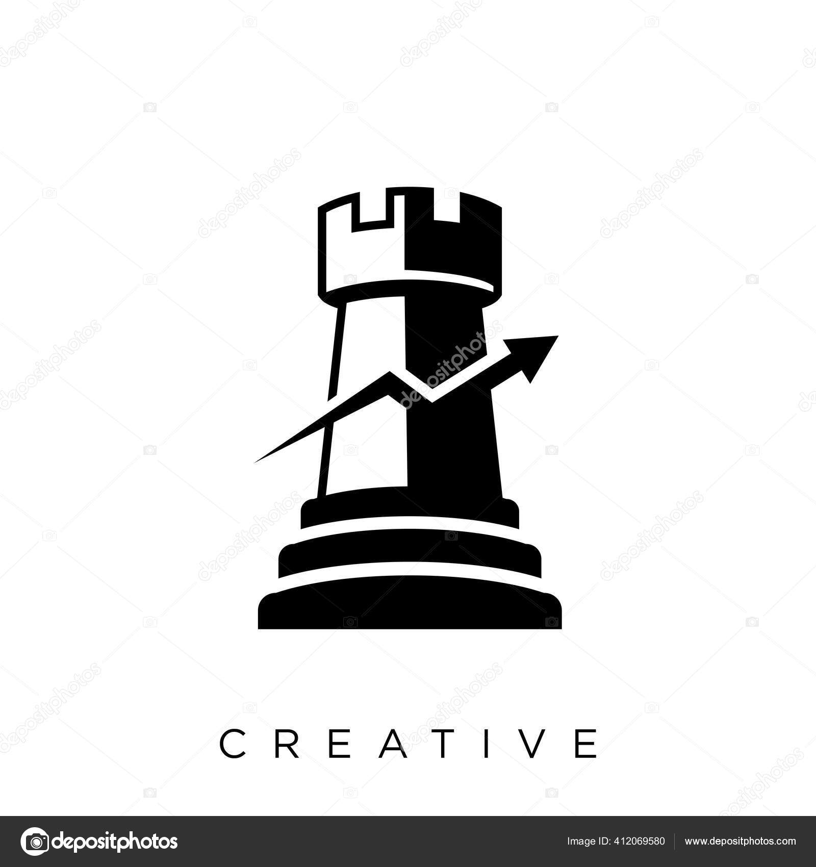 Castle chess piece logo