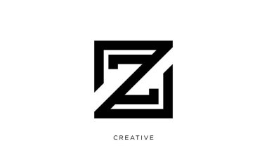 zz logo tasarım vektör simgesi