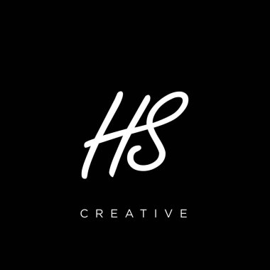 hs ilk logo tasarım vektör simgesi