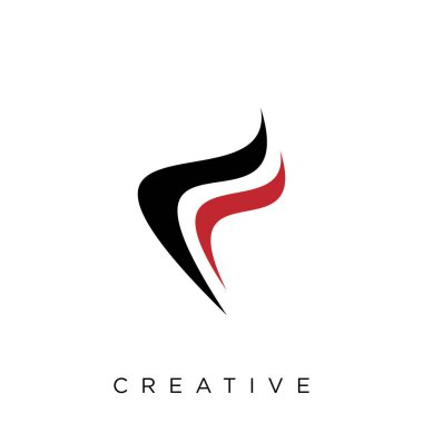 f soyut logo tasarım vektör simgesi lüksü