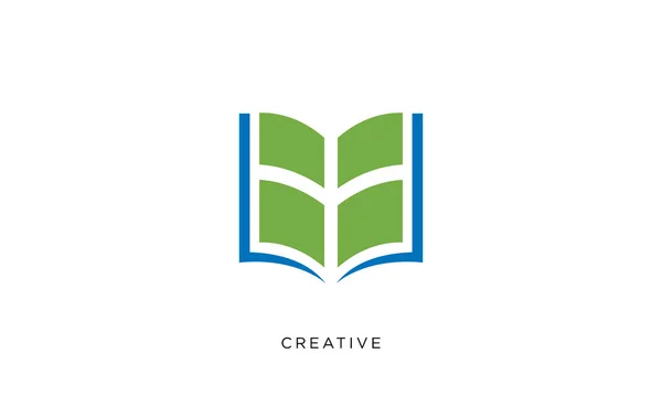 Ventana Libro Logo Diseño Vector Icono Símbolo — Vector de stock