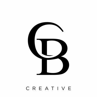 cb lüks logo tasarım vektör simgesi