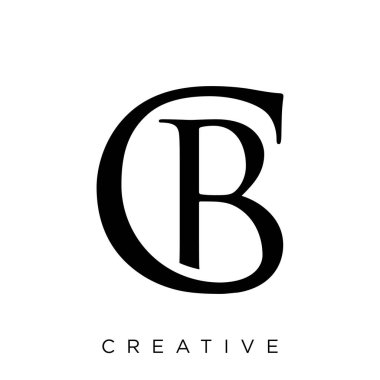cb lüks logo tasarım vektör simgesi