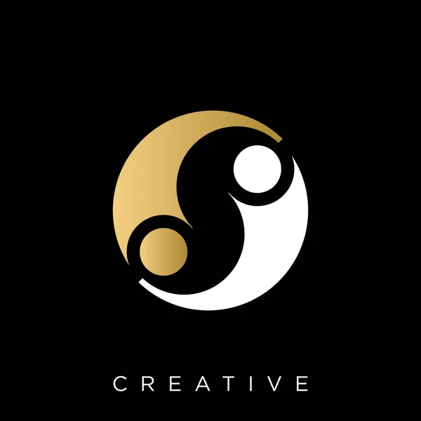 Humano Abstrato Logotipo Design Vetor Ícone Símbolo Simples — Vetor de Stock