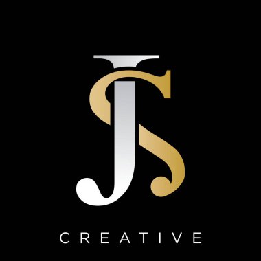 js lüks logo tasarım vektör simgesi