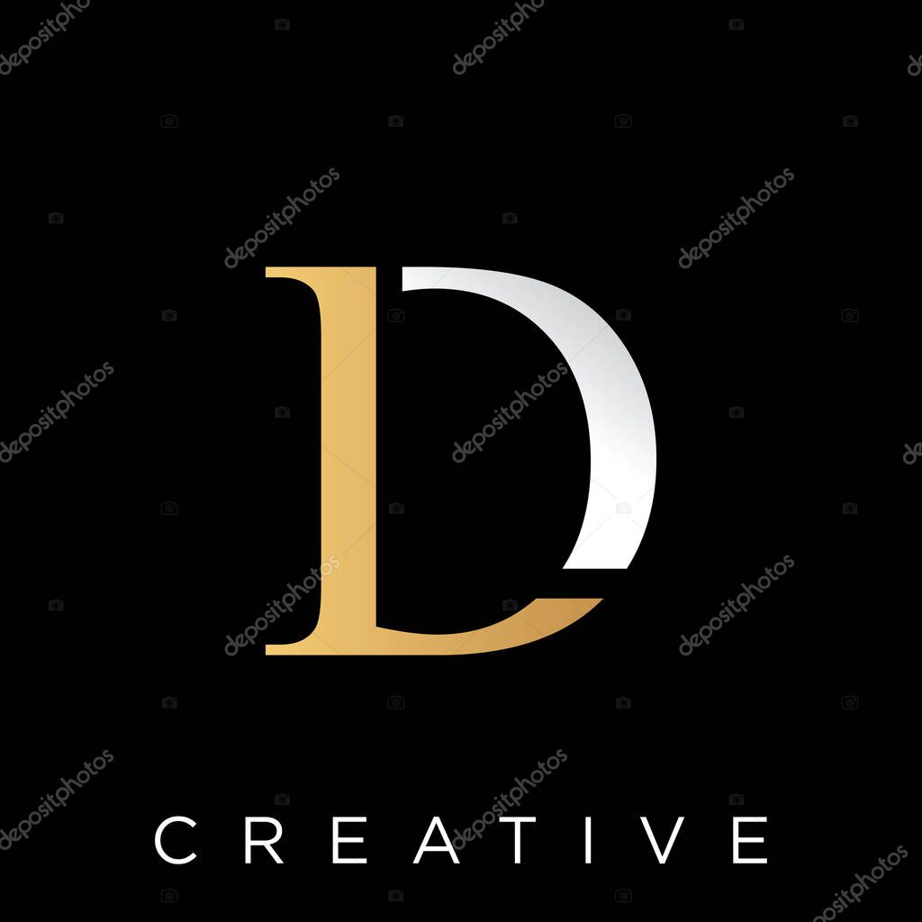 Ld luxury logo design vector icon symbol