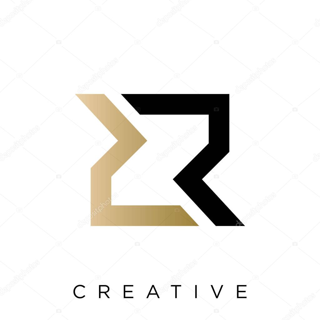 Rr or dr logo design vector icon symbol linked premium