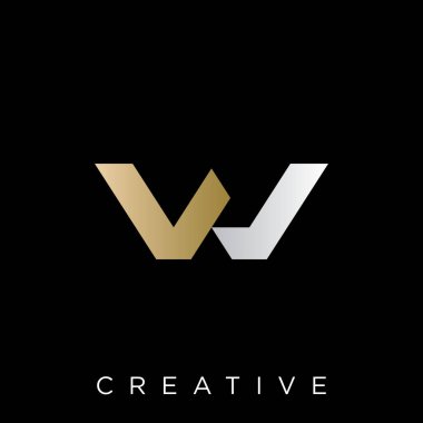 vw premium Logo Şirketi basit tasarım vektör simgesi