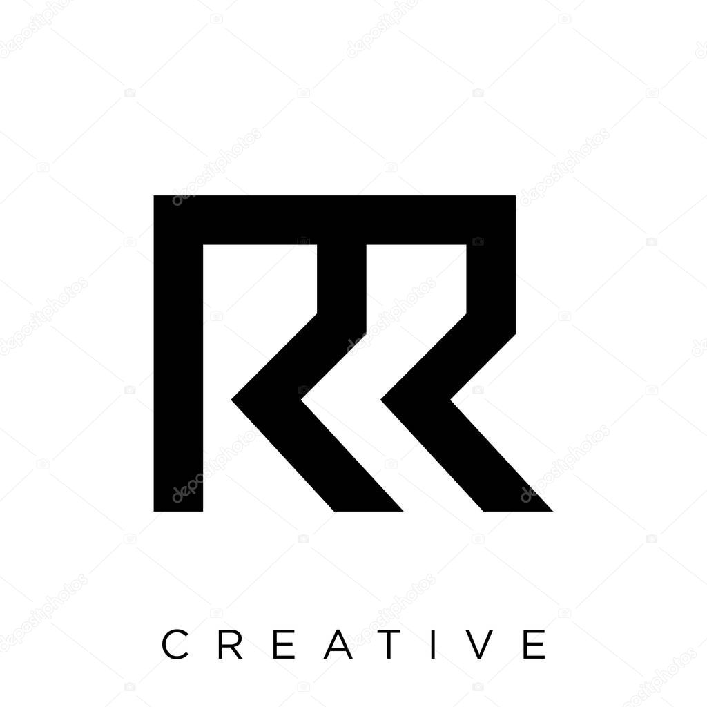 Rr premium Logo company design vector icon symbol linked