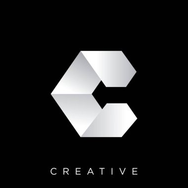 c baş harfleri logo tasarım vektör simgesi bağlı