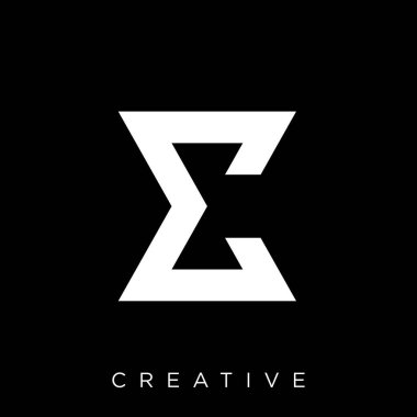 e sigma logo tasarım vektör simgesi bağlandı