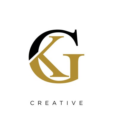 kg başlangıç logo tasarım vektör simgesi lüksü