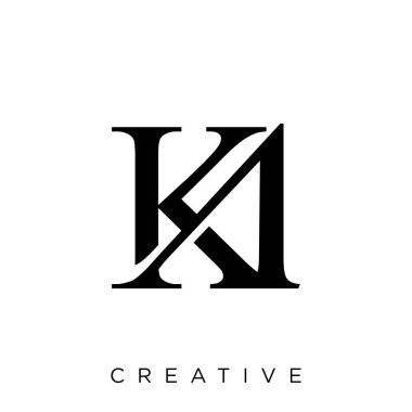 ka baş harfleri logo tasarımı vektör simgesi lüksü