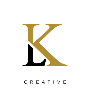 lk lüks logo tasarım vektör simgesi