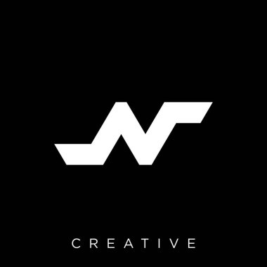 n baş harfleri logo tasarım vektör simgesi modern bağlantılı