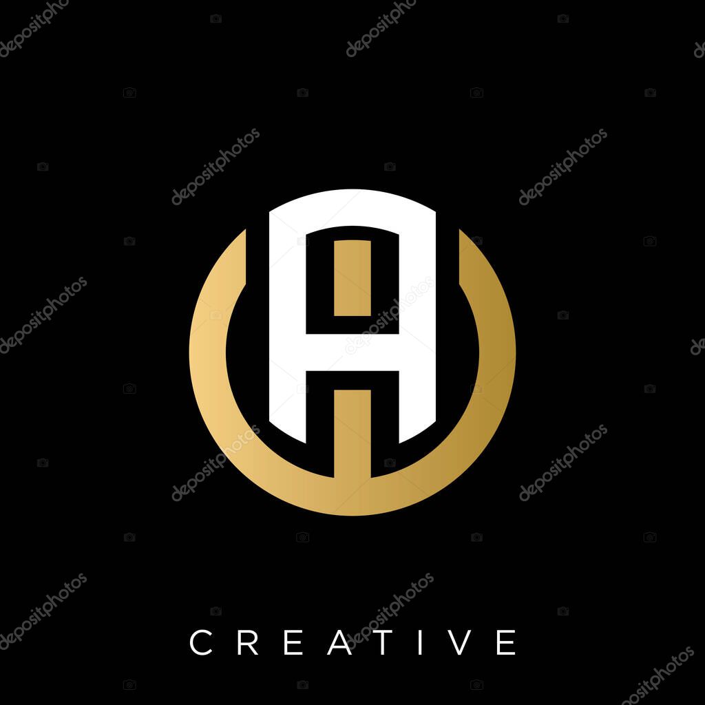 Aw logo design vector icon symbol luxury