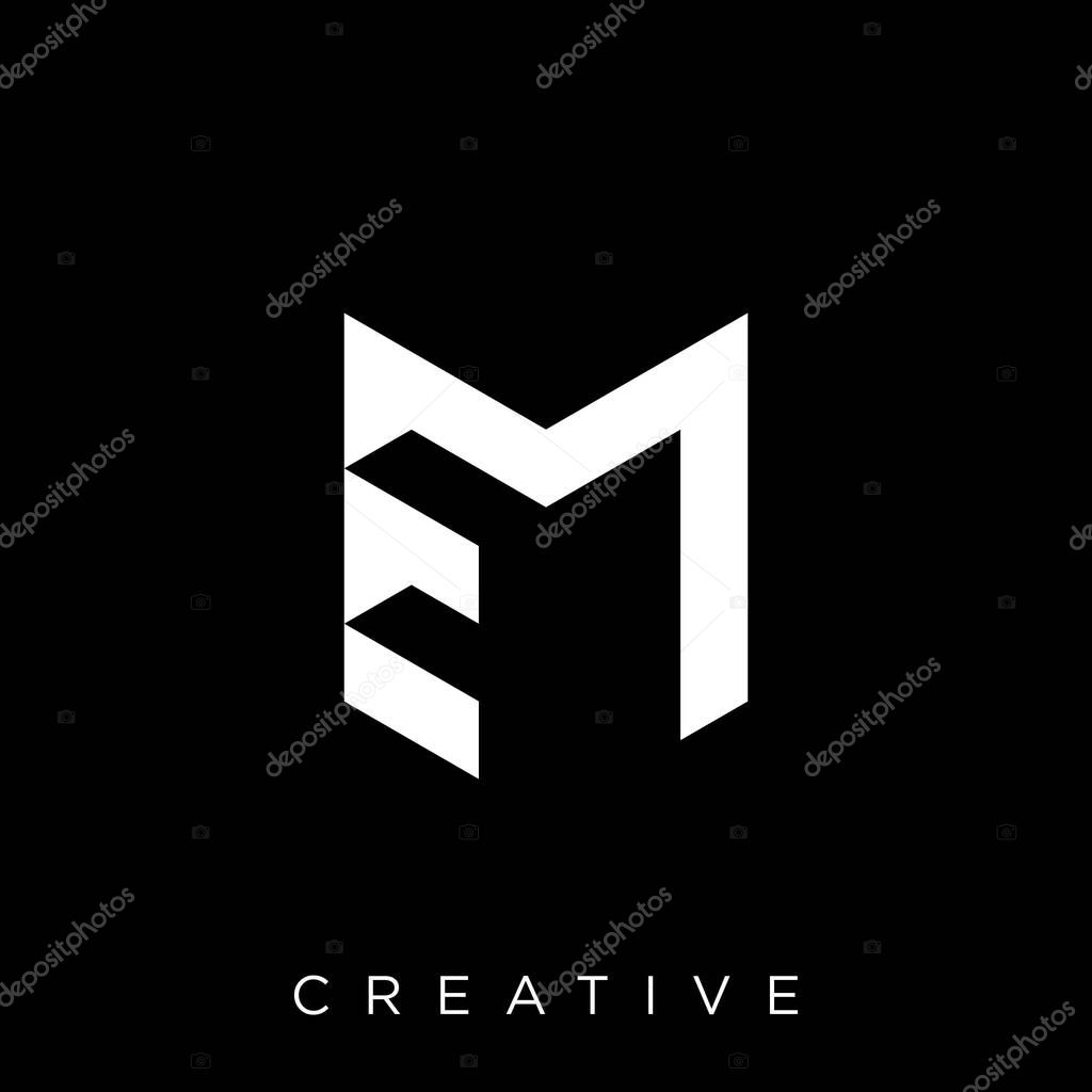 Em initials logo  design vector icon symbol luxury