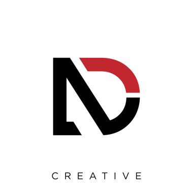 ad logo tasarım vektör simgesi lüks bağlantılı