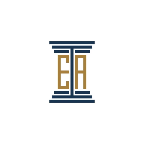 Pilíř Zákon Logo Design Vektorový Symbol Ikony — Stockový vektor