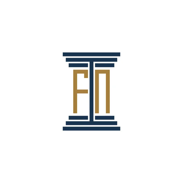 Pilier Droit Logo Conception Vectoriel Icône Symbole — Image vectorielle