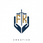 fk kard logó tervezés vektor ikon szimbólum
