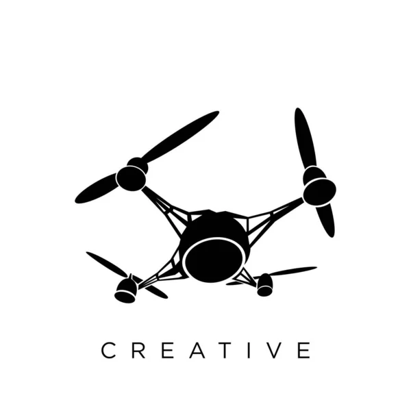 Logo Drona Projekt Wektor Ikona Symbol Inicjały — Wektor stockowy