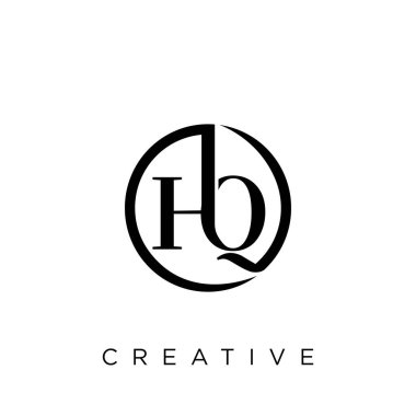 hb veya hq logo tasarım vektör simgesi lüksü