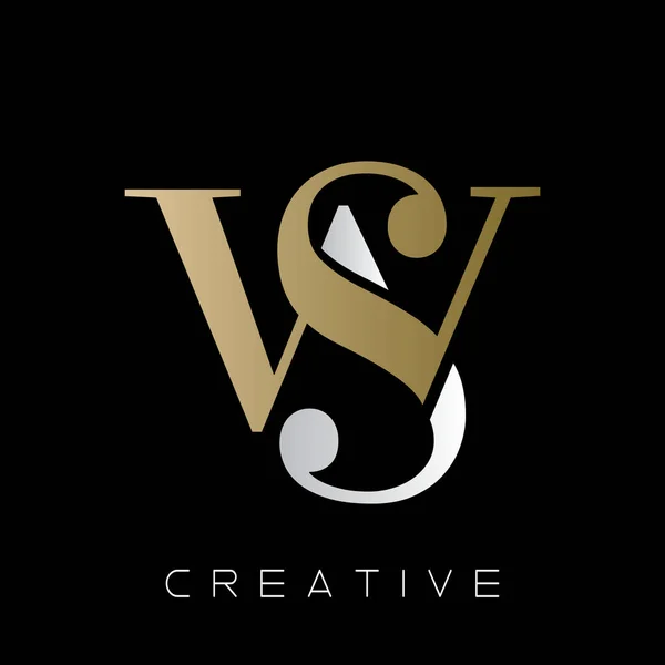 Visar Logotyp Design Vektor Ikon Symbol Initialer Lyx — Stock vektor
