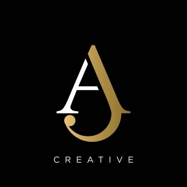 aj lüks logo tasarımı vektör simgesi