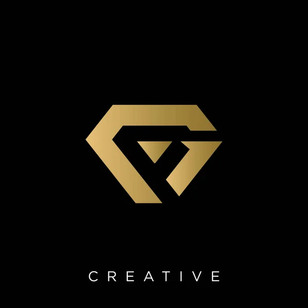 Elmas Logo Illüstrasyon Tasarım Vektörü — Stok Vektör
