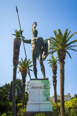 Ünlü Achilleion Sarayı Corfu Island, Yunanistan