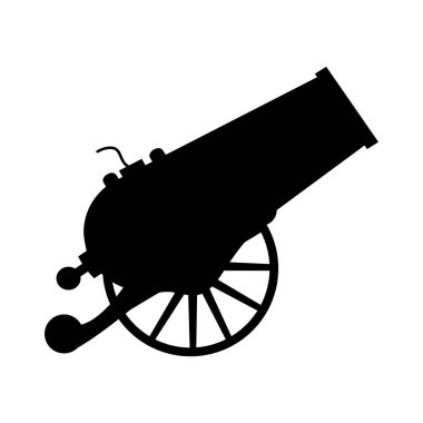 Cannon silhouette on a transparent background.vector Cannon icon eps