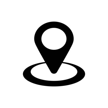 Konum haritası imleci simgesi GPS konumlandırma sembolü.Düz tasarım biçimi vektörleri