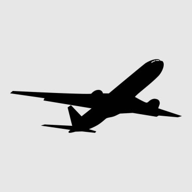 Uçak Simgesi. Uçak logosu şablonu. Simge tasarımı. vektör illüstrasyonu