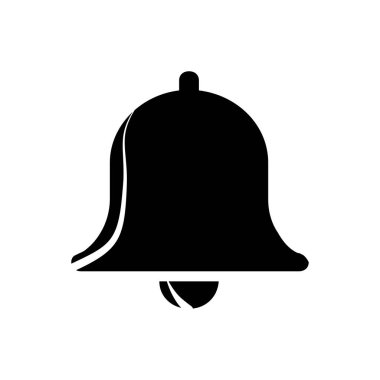 Vektör Alarm Simgesi. Evrensel Arayüz Elementi. Şeffaf beyaz arkaplan üzerindeki İşaret ve Çan Sembolü