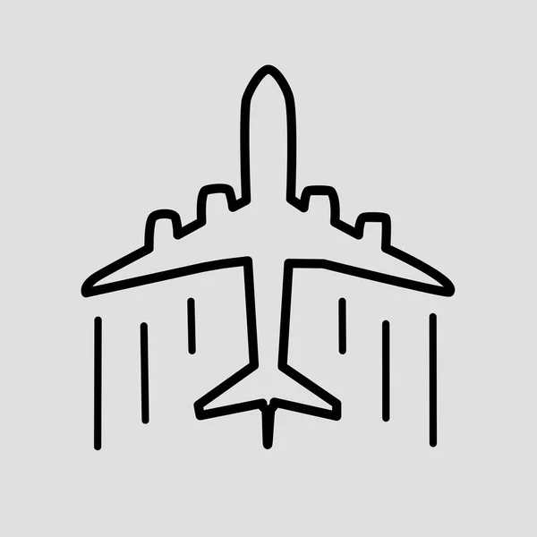 Icono Avión Línea Plantilla Logotipo Avión Diseño Iconos Ilustración Vectorial — Archivo Imágenes Vectoriales