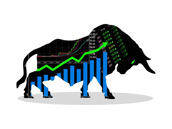 証券価格の上昇が予想される強気相場 株式投資市場の概念 Eps — ストックベクタ