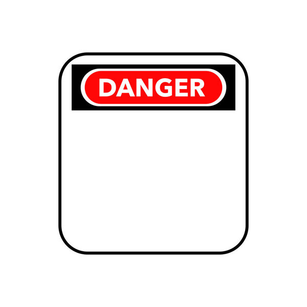 Blank danger sign with empty space for text message.vector illustration eps