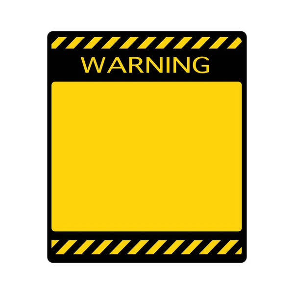 Signo Advertencia Blanco Con Espacio Vacío Para Ilustración Texto Message — Vector de stock