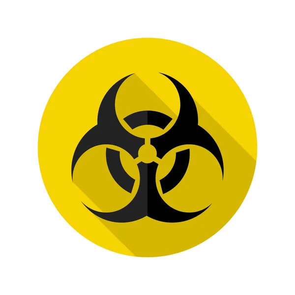 Perigo Icon Biohazard Cautela Perigo Zone Warning Vector Sign Vector —  Vetores de Stock