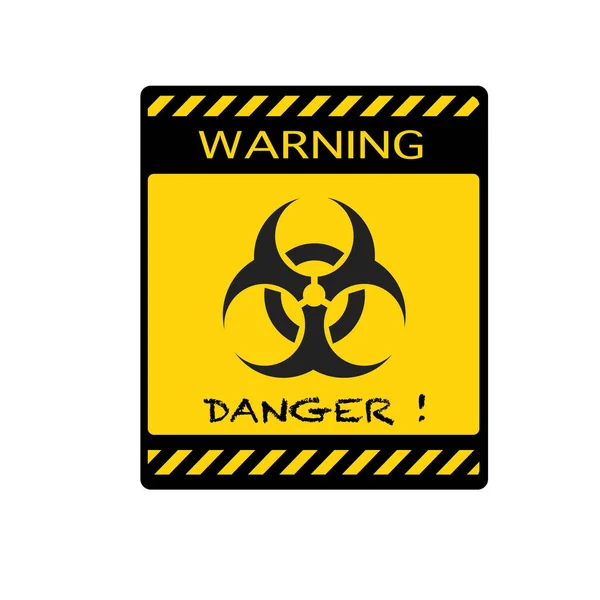 Gevaar Icon Biohazard Waarschuwing Waarschuwing Vector Sign Vector Illustratie Eps — Stockvector